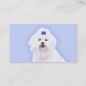 Carte De Visite Peinture maltaise - Joli art original pour chien (Dos)