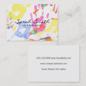 Carte De Visite Peinture manuelle (Devant / Derrière)