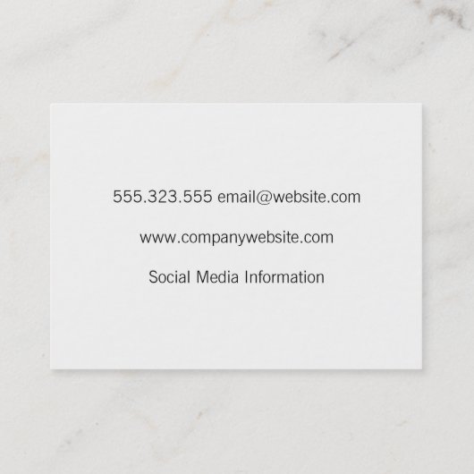 Carte De Visite Peinture manuelle (Dos)