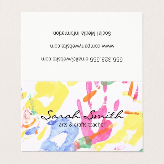 Carte De Visite Peinture manuelle (Extérieur déplié)