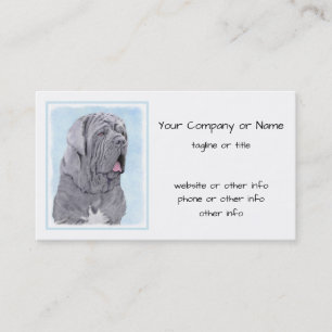 Carte De Visite Peinture Mastiff Neopolitan - Art Chien original