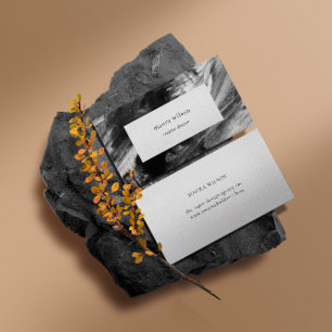 Carte De Visite Peinture minimale Abstraite noire et blanche