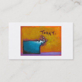 Carte De Visite Peinture minuscule expressive colorée aujourd'hui