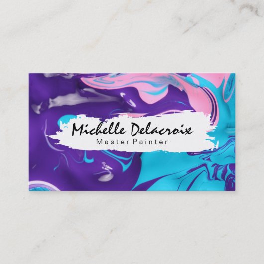 Carte De Visite Peinture mixte | Vibrant (Devant)