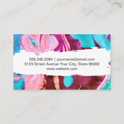 Carte De Visite Peinture mixte | Vibrant II (Dos)