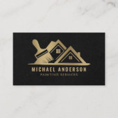 Carte De Visite Peinture moderne or & noir Service Maison Peintre (Devant)