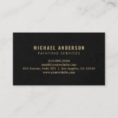 Carte De Visite Peinture moderne or & noir Service Maison Peintre (Dos)