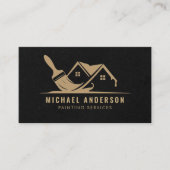 Carte De Visite Peinture moderne or & noir Service Maison Peintre (Devant)