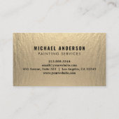 Carte De Visite Peinture moderne or & noir Service Maison Peintre (Dos)