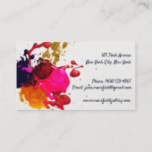 Carte De Visite Peinture moderne violet rose rouge or (Dos)