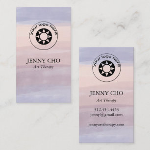 Carte De Visite Peinture molle minimaliste AJOUTER LOGO PERSONNALI