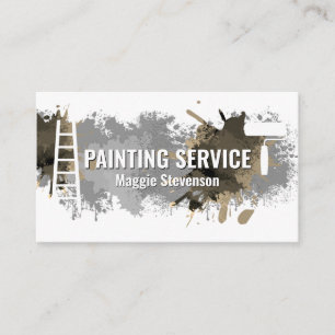 Carte De Visite Peinture Murale Éclaboussure Rénovation de Maison