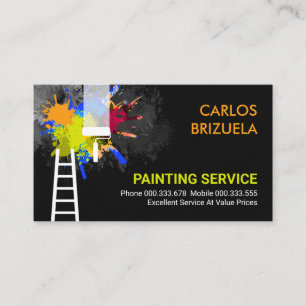 Carte De Visite Peinture murale noire Splatter Home Peinture