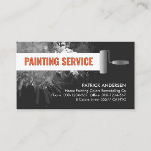 Carte De Visite Peinture murale Splatter Nouvelle peinture