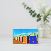 Carte De Visite Peinture numérique - Brighton Beach Huts (Debout devant)