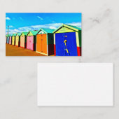 Carte De Visite Peinture numérique - Brighton Beach Huts (Devant / Derrière)