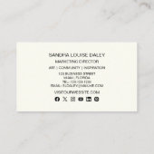 Carte De Visite Peinture or rose Abstraite Art moderne (Dos)