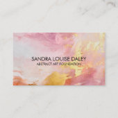 Carte De Visite Peinture or rose Abstraite Art moderne (Devant)