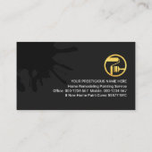 Carte De Visite Peinture or Splatter Home Peinture (Dos)
