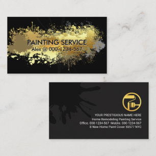Carte De Visite Peinture or Splatter Home Peinture