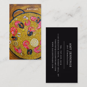 Carte De Visite Peinture Paella De Marisco par Alfred Fox