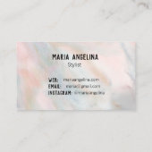 Carte De Visite Peinture pastel douce abstraite (Dos)