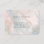 Carte De Visite Peinture Pastel douce Abstraite Brushstrokes rose (Dos)