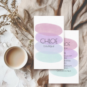 Carte De Visite Peinture pastel douce Formes Abstraites Aquarelle