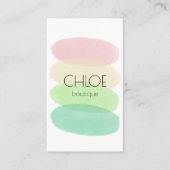 Carte De Visite Peinture pastel douce Formes Abstraites Aquarelle (Devant)