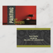 Carte De Visite Peinture, Peintre, Construction, Design (Devant / Derrière)
