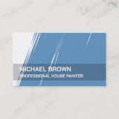 Carte De Visite Peinture Peintre QR Bleu (Devant)