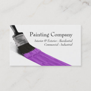 Carte De Visite Peinture Peintre Service Société Pinceau violet