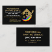 Carte De Visite Peinture Peinture Pinceau Peinture Maison Peinture (Devant / Derrière)