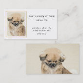 Carte De Visite Peinture Pekingese - Cute Original Chien Art (Devant / Derrière)