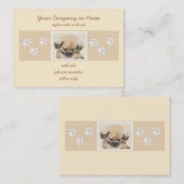 Carte De Visite Peinture Pekingese - Cute Original Chien Art (Devant / Derrière)