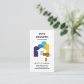 Carte De Visite Peinture personnelle créative Grille Motif Peintur (Debout devant)