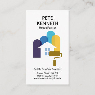 Carte De Visite Peinture personnelle créative Grille Motif Peintur