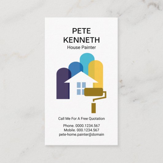 Carte De Visite Peinture personnelle créative Grille Motif Peintur (Devant)