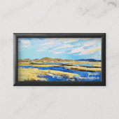 Carte De Visite peinture photo à cadre noir moderne minima (Devant)