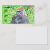 Carte De Visite Peinture photo de Silverback Gorilla (Devant / Derrière)