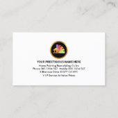 Carte De Visite Peinture Pinceau Dans Les Couleurs Pastel (Dos)