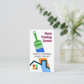 Carte De Visite Peinture Pinceau Peinture Accueil Peintre (Debout devant)