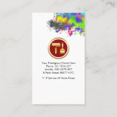 Carte De Visite Peinture Pinceau Peinture Accueil Peintre (Dos)