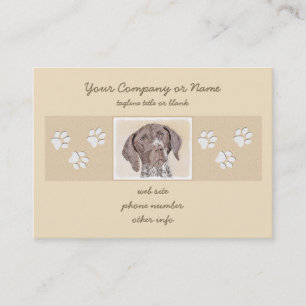 Carte De Visite Peinture pointeur germanique à pois court - Chien
