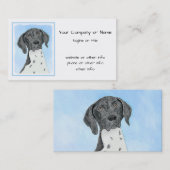 Carte De Visite Peinture pointeur germanique - Art original (Devant / Derrière)