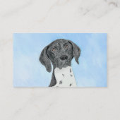 Carte De Visite Peinture pointeur germanique - Art original (Dos)