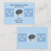 Carte De Visite Peinture pointeur germanique - Art original (Devant / Derrière)