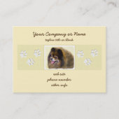 Carte De Visite Peinture Poméranienne Noir et Tan Art Chien origin (Devant)