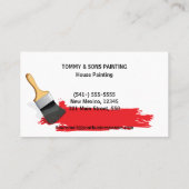Carte De Visite Peinture professionnelle (Dos)