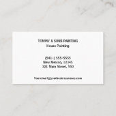 Carte De Visite Peinture professionnelle (Dos)